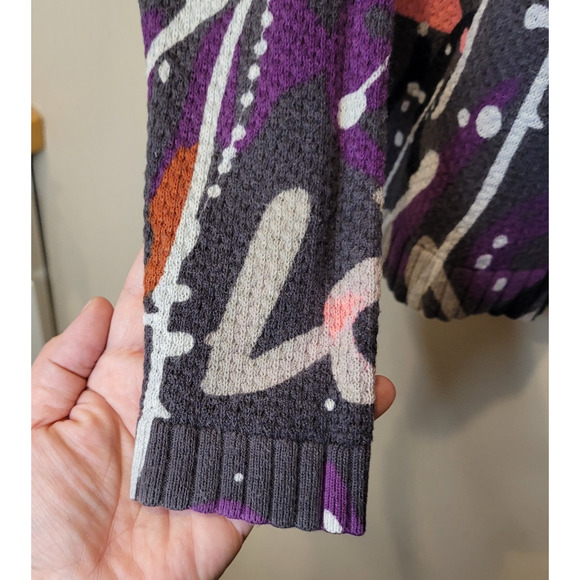 Lisa Todd Womens Cotton Love Language Graffiti Print Long Sleeve Sweater Size XS - Picture 5 of 10